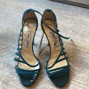 Jimmy Choo teal sandals
